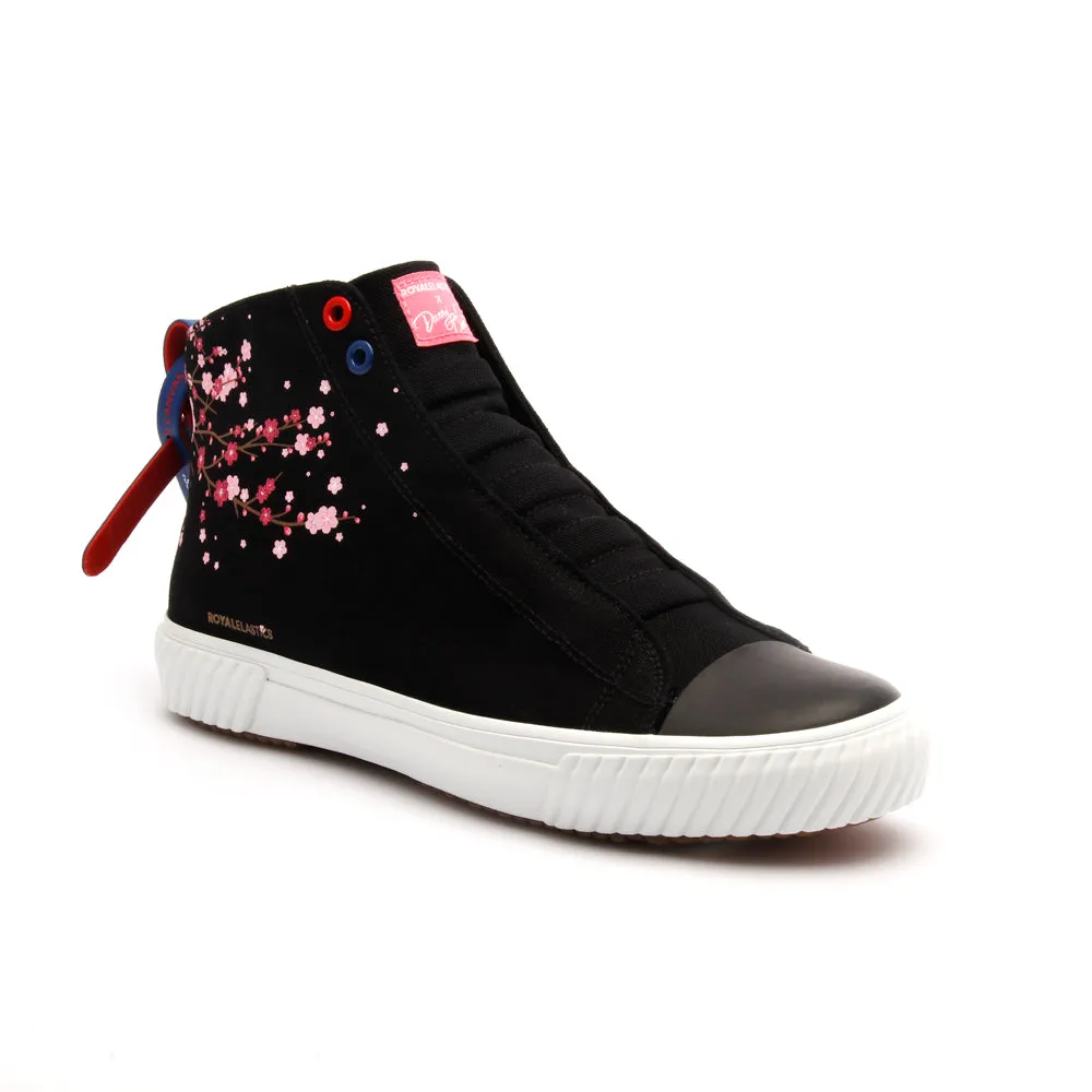 Women's Harajuku Sakura Black Canvas High Tops 94783-991